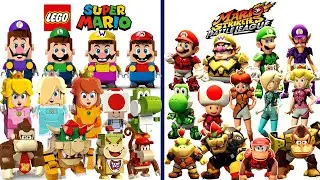 LEGO vs Game Mario Strikers Battle League Characters Comparison