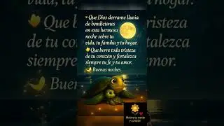 Bendiciones en tu noche 🌙✨🐢#BuenasNoches #MotivaTuMenteYCoraz&oacute;n #Fe #BendicionesDeDios #Reflexiones