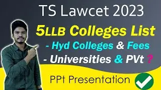 5 LLB Colleges list//TS Lawcet 2023