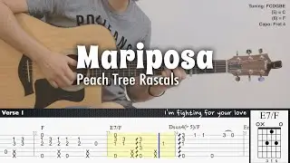 Mariposa - Peach Tree Rascals | Fingerstyle Guitar | TAB + Chords + Lyrics