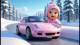 Car Drift in Snow | Exciting Winter Car Action Song for Kids