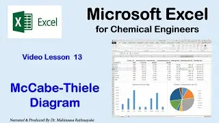 Microsoft Excel for Chemical Engineers 13 - McCabe Thiele Diagram