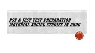 PST and JEST Test Preparation Material Social Studies in Urdu