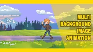 Parallax multi background animation using CSS - walking man on road animation using CSS
