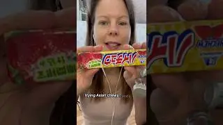 (ASMR) TRYING ASIAN CHEWY CANDY #shorts #asmrcandy #chewycandy