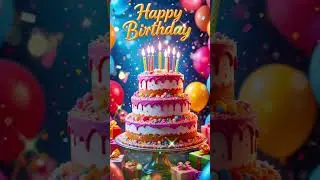 Vibrant Birthday Wishes 🎂✨Colorful Cake, Gifts & Balloons Celebration! #colorfulcakes #happybirthday