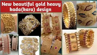 beautiful heavy gold kada(kara) designs with stones//latest gold kada for brides #goldjewellery