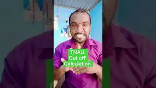 How to calculate agriculture cut off marks in TNAU #course #cutoff #cutoffcalculation