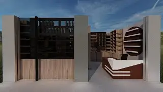 3D Design with Full Interior Works of Wine Shop with Custom Rack Display, Cash Counter with Showcase