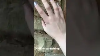 asmr- outdoor cement scratching w/ camera tapping!