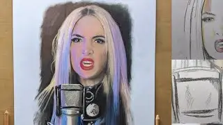 HALOCENE - pencil portrait Addie Nicole Amick by BazwoldArtist