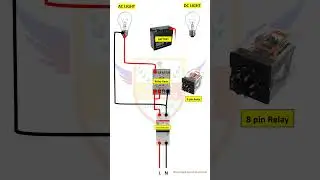 AC DC Automatic Switch with 8 Pin Relay and 12V Battery #electrical #electricalengineering