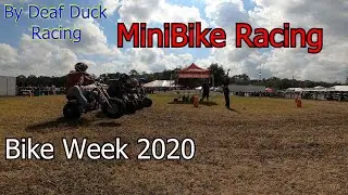 Deaf Duck Racing At Cabbage Patch Bar In New Smyrna Beach, Mini Bike Racing 1st Heat