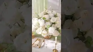A7889 Wedding Backdrop Table Centerpiece Candlestick Decor Floral Ball #wedding #florist #rose