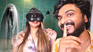 Wife First Time Trying VR 😂 പാവം പേടിച്ചുപോയി l UNBOXINGDUDE l