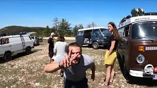 Balade sur les pistes du Verdon avec les off-road trippers. VW T2 et VW T3 SYNCRO, Pajero 2 et 3.