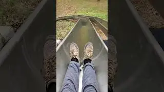 Sliding Down GIANT Slide