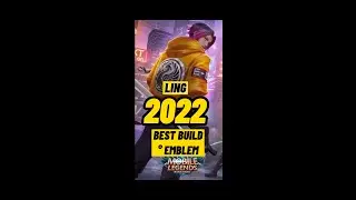 💯MASTER LING in 2022 (😱BEST BUILD AND EMBLEM) JUNGLER | MLBB | MOBILE LEGENDS TUTORIAL GUIDE #shorts