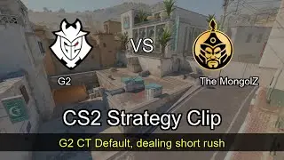 G2 CT Default, dealing short rush - Dust2 Round 19 | G2 | FISSURE Playground 2 #cs2 #counterstrike2
