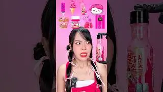 Barbie Girl Pink Eating Challenge 🌸🩷 #shorts #funny #food #challenge #barbie