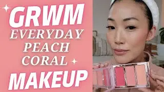 🍑GRWM - Персиково-коралловый макияж на каждый день🍑