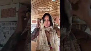 How i tie my pashmina to give myself an easy quick mask in a pinch