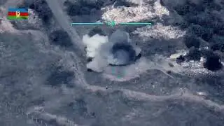 Azerbaijan's drone destroying Armenia's army positions