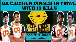 Orange rock chicken dinner in pmwl with 16 kills || Scoutop 9 kills in pmwl || Beast Gamer