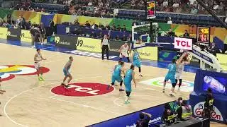 Tight defense then Luka Dončić's blind pass to Bine Prepelič(Slovenia-Italy) (FIBA World Cup Manila)