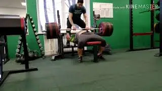 Жим лёжа 300*3 в слингшоте POWERBOOM, 2 петли