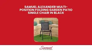 Samuel Alexander Multi-Position Folding Garden Patio Single Chair in Black