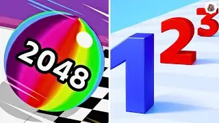 Number Master vs Ball Run 2048🟣【 V S 】🟢Android iOS Gaming Walkthrough | Max Gameplay BN4565