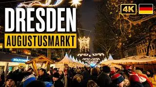 AUGUSTUSMARKT DRESDEN (2023): Weihnachtsmarkt auf der Hauptstraße 🌟 Walking Tour zum Goldenen Reiter