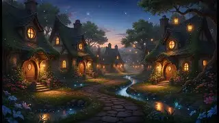 Peaceful Riverside Village at Dusk | 1 Hour Cozy Animation & Soft Music