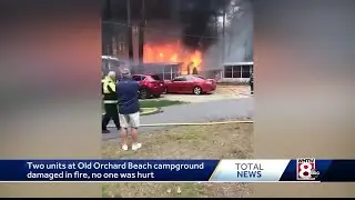 Wind fuels Old Orchard Beach campground fire