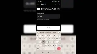 Crypto Terms. Part 1 - BLUM Video Task Code