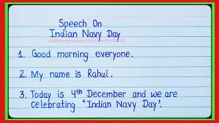 Speech on Indian Navy Day/10 lines Speech On Indian Navy Day/Indian Navy Day Speech/Navy Day Speech