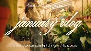 a cozy january 2026 vlog | plant shopping, matcha flight, & my birthday 🎂🌿