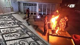 Parvin Fixing the House Yard in the Village with a Master WelderIn this video, join Parvin  🌿 🌾