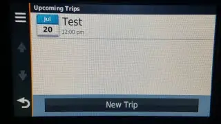 Garmin nuvi DriveSmart delivery driver schedule a trip