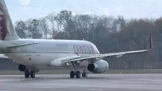 [HD] Qatar Airbus A320(SHARKLETS) take off at Geneva/GVA/LSGG