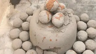 ASMR - 2 texture one frame floor crumbling cement and dirt texture satisfying 🩷✨