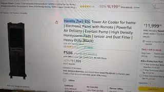 HAVELLS ZURII 35 L Smart tower cooler with REMOTE  #cooler