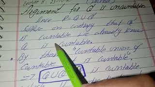 lecture no 16 part 3 advanced set theory topic:show that irrational number is uncountable