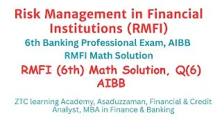 6th RMFI Math solution | RMFI Math Solution | AIBB