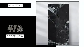 UV Protected PVC Wall Panel | Black and White Marble UV Protected PVC Wall Panel