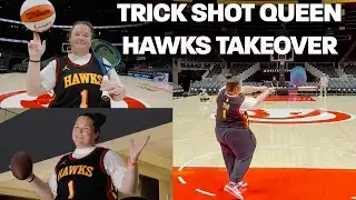 Trick Shot Queen takes over Atlanta Hawks State Farm Arena