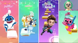 SIGMA BOY x BABY SHARK 🆚 SIGMA BOY x BLUEY 🆚 PAW Patrol   Friends 🆚 Pinkfong 🎶 Tiles Hop