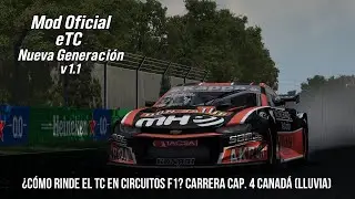 Assetto Corsa &ndash; MOD eTC 2025 C&oacute;mo rinde el TC en circuitos F1 Carrera &ndash; Cap. 4 Canad&aacute; (Lluvia)