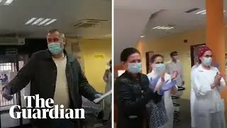 Coronavirus: taxi driver applauded by medics after taking patients to hospital for free